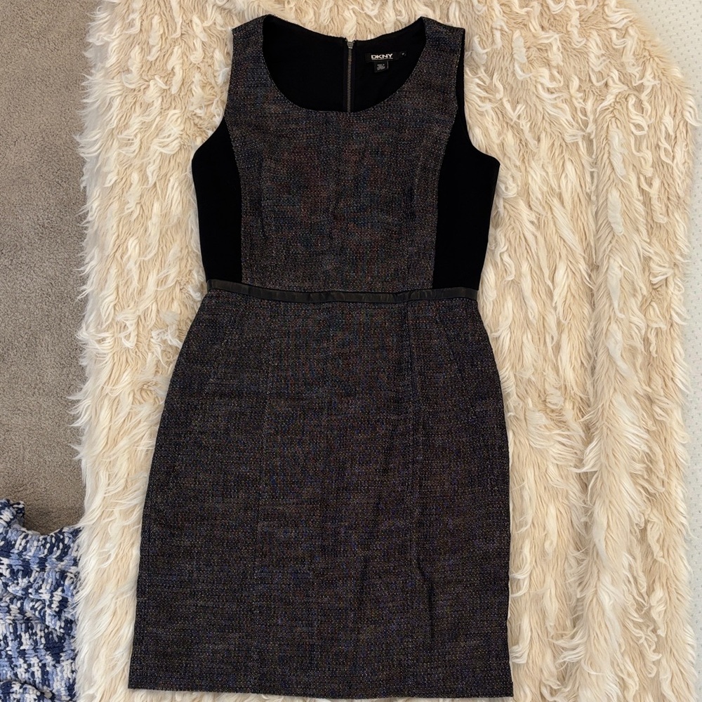 DKNY Black and gray Mini Dress